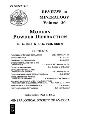 cover image of Modern Powder Diffraction
